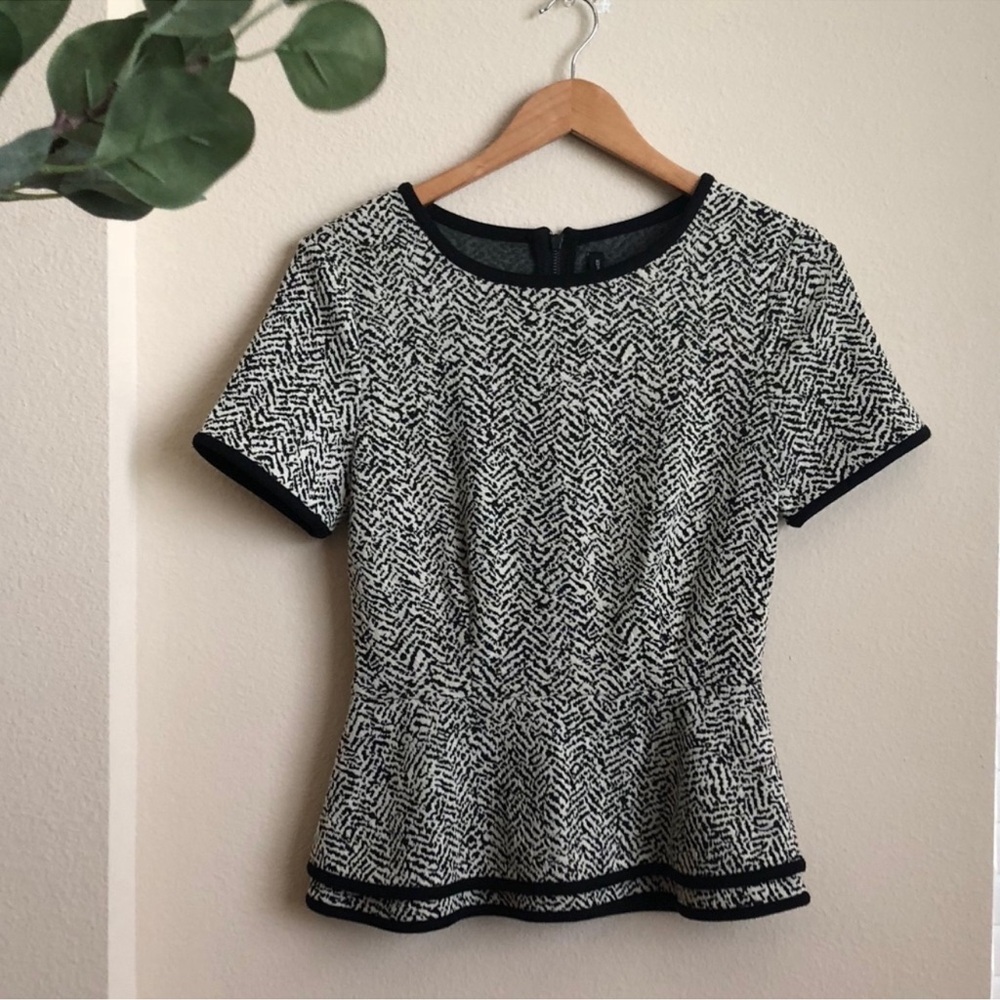 W118 by Walter Baker Charlotte Tweed Peplum Blouse